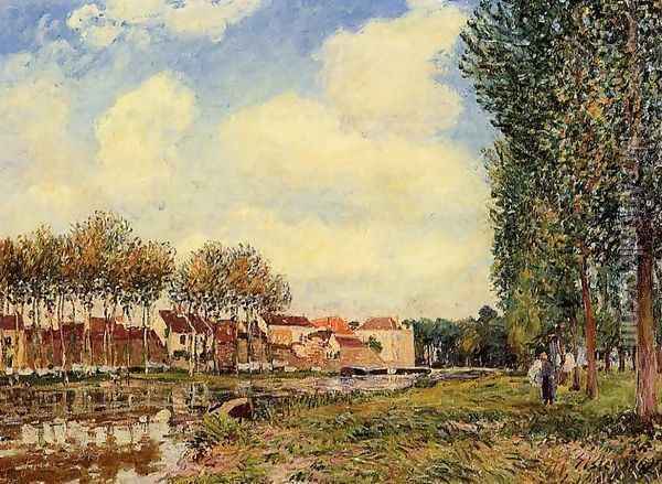 Banks of the Loing at Moret, Morning Oil Painting - Alfred Sisley