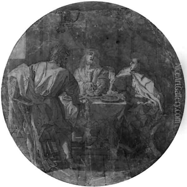 The Supper at Emmaus Oil Painting - French School