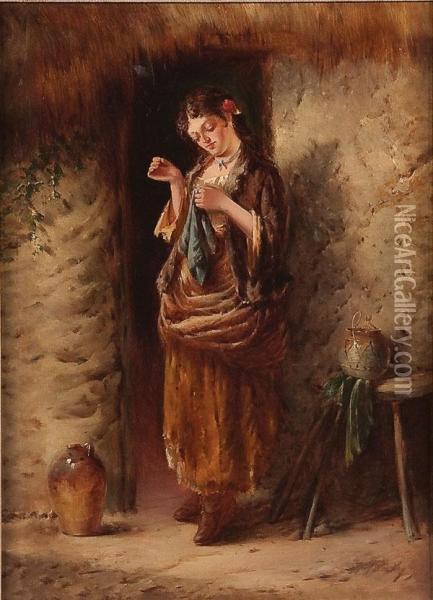 A Quiet Moment Oil Painting - Thomas Faed
