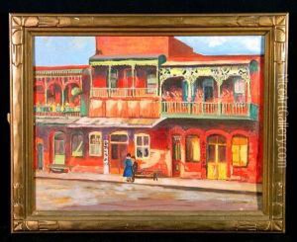 Old Chinatown - Los Angeles Oil Painting - Lillian Whiting