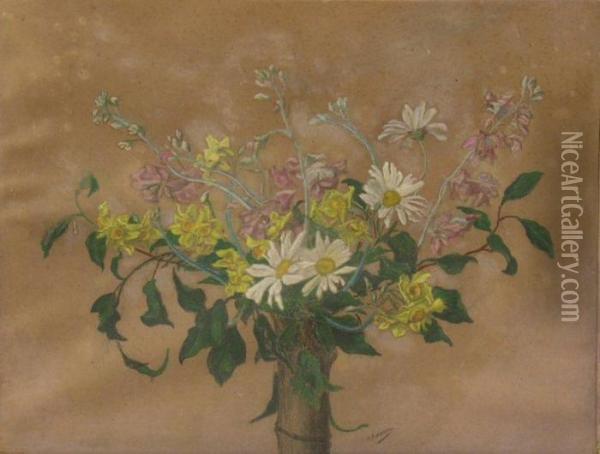 Bouquet De Fleurs Dans Un Vase Oil Painting - Paul-Elie Ranson