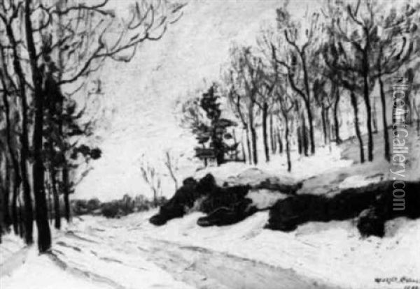 Winter, Mount Royal Oil Painting - Maurice Galbraith Cullen