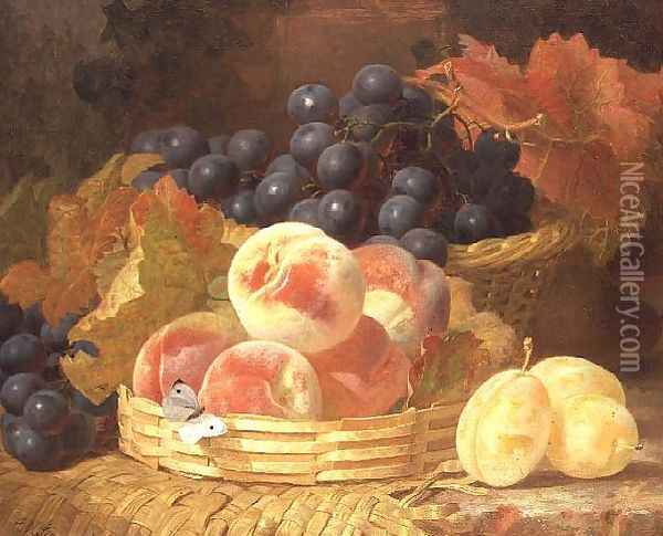 Still Life with Fruit and a Butterfly Oil Painting - Eloise Harriet Stannard