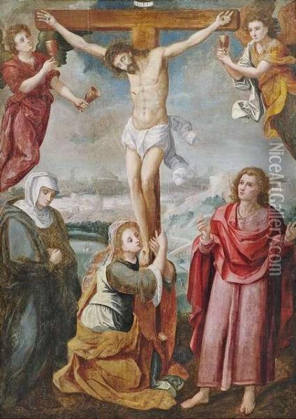 Kreuzigung Christi Auf Dem Berg Golgatha Oil Painting - Maarten de Vos