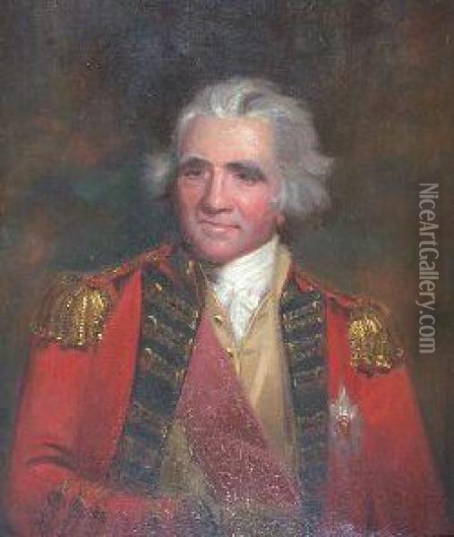 Half Length Portrait Of Sir Ralph Abercrombie Oil Painting - John Hoppner