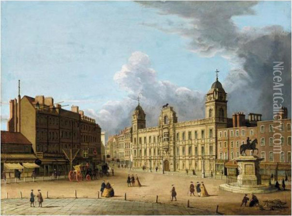 A View Of Old Northumberland House Oil Painting - John Paul