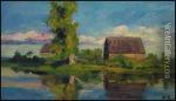 River Landscape Oil Painting - Maurice Galbraith Cullen