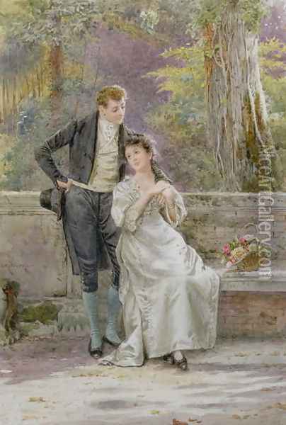 Courtship Oil Painting - George Goodwin Kilburne