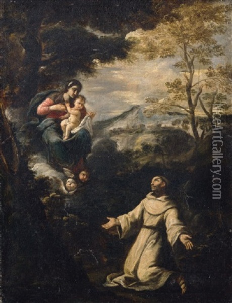 The Vision Of Saint Anthony Oil Painting - Bartolome Esteban Murillo