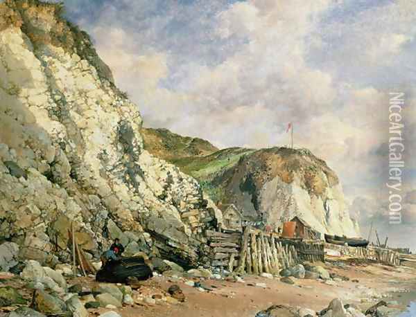 Bonchurch Oil Painting - Edward William Cooke