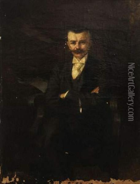 Portrait De Sir Lipton Oil Painting - Anne-Marie Esprit