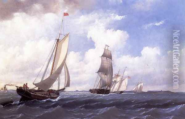 The ' Mary' of Boston Returning to Port Oil Painting - William Bradford