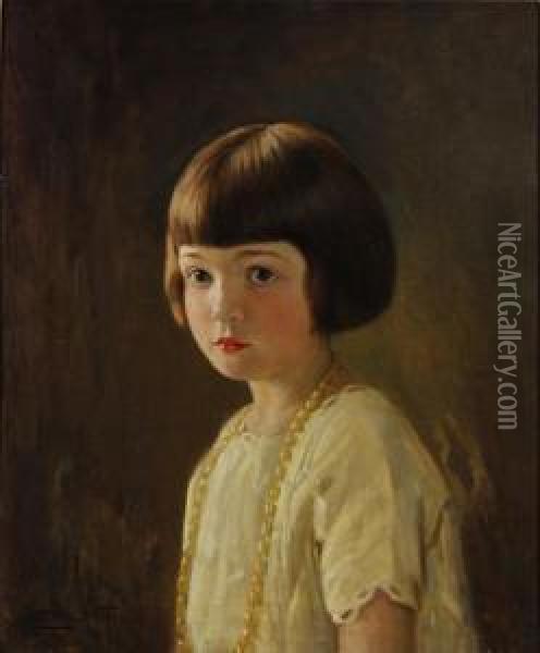 Portrait Of Anne Watson Hughes Oil Painting - Frank Percy Wild
