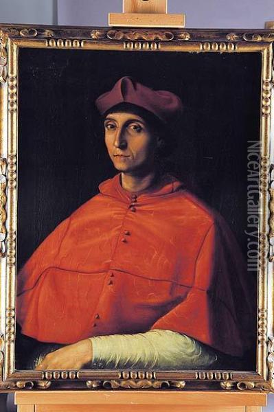 Retrato De Cardenal Oil Painting - Raphael (Raffaello Sanzio of Urbino)