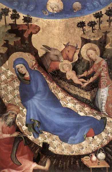 Nativity c. 1400 Oil Painting - Flemish Unknown Masters