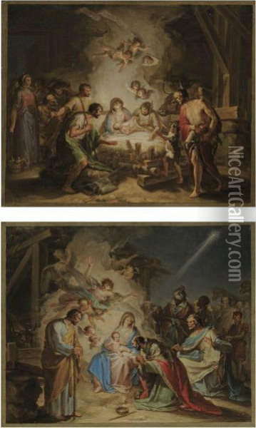 Adoration Of The Magi Oil Painting - Francisco Bayeu Y Subias