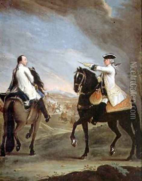 Duke Guglielmo di Monforte and his Aide Oil Painting - Pietro Longhi