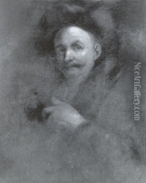 Portrait D'homme A La Toque Oil Painting - Johann (Jan) Kupetzki