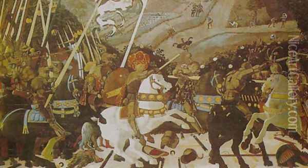 Battle of San Romano (Battaglia di San Romano) Oil Painting - Paolo Uccello