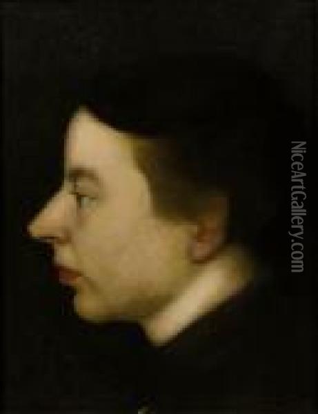 Portrait Of Annie Mankes-zernike, The Wife Of The Artist Oil Painting - Jan Mankes