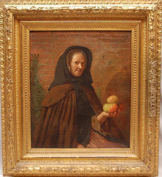 The Apple Seller Oil Painting - Thomas Faed