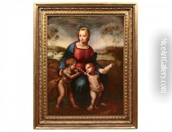 The Madonna Of The Nightingale Oil Painting - Giulio Romano