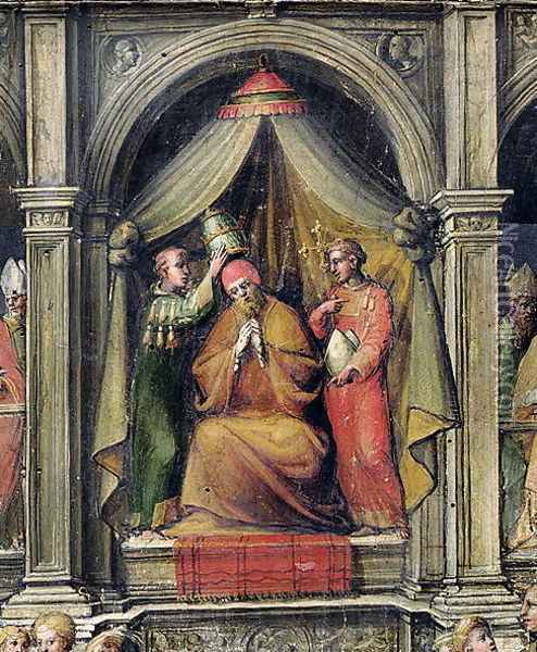 Coronation of Pope Paul II (1417-71) 1534 Oil Painting - Giovanni di Lorenzo Cini