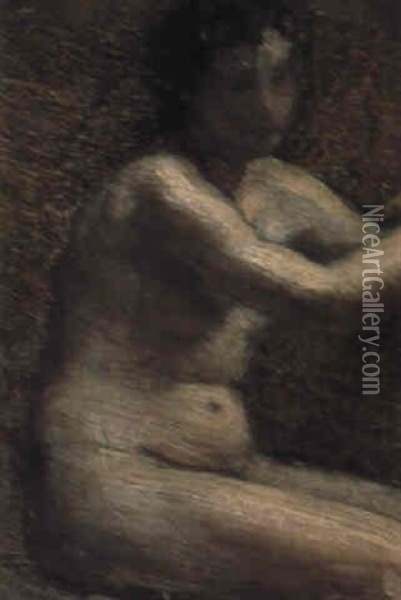 A Nude Study Oil Painting - Henri Fantin-Latour