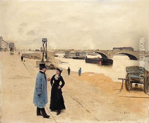 Le Pont De Bercy Oil Painting - Jean Beraud
