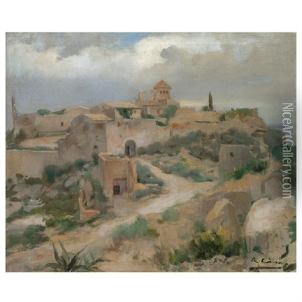 Paisaje De Tamarit (the Landscape Of Tamarit) Oil Painting - Ramon Casas