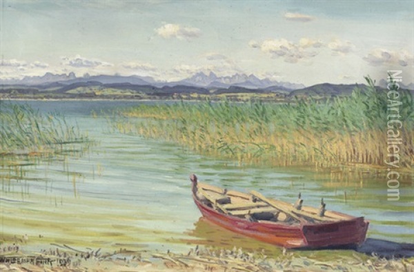 Fohntag Am Murtensee Oil Painting - Waldemar Theophil Fink