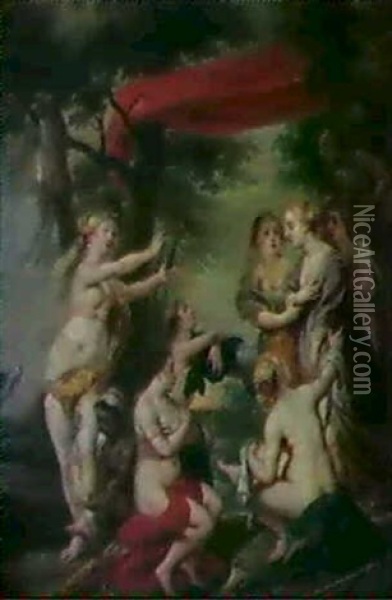 Diana And Callisto Oil Painting - Hendrik van Balen the Elder