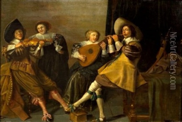 The Concert Oil Painting - Dirck Hals