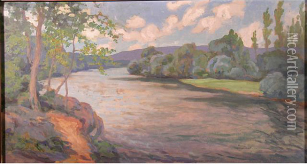 Bords De Moselle Oil Painting - Henri Marchal