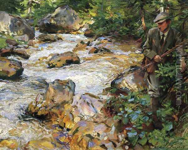 Trout Stream In The Tyrol Oil Painting - John Singer Sargent