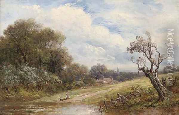 A summer's day Oil Painting - Joseph Thors