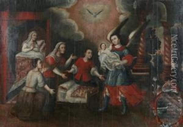 Jesus' Bedtime Oil Painting - Francisco Xavier De Cuenca