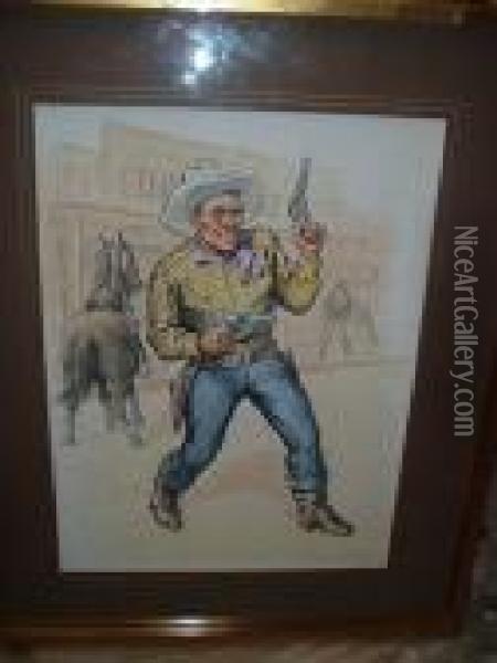 A Cowboy Oil Painting - George Cattermole