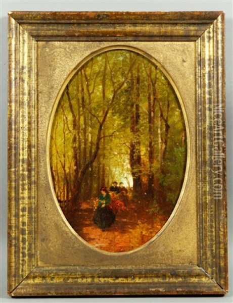 In The Woods Oil Painting - Albert Fitch Bellows