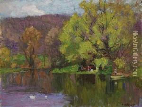 The Duckpond Oil Painting - Edward Henry Potthast