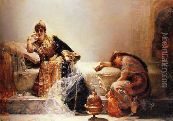 Sheherazade Oil Painting - Edouard Frederic Wilhelm Richter