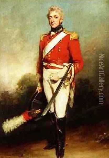 Portrait of James Townley of the lst Life Guards in uniform Oil Painting - William Owen