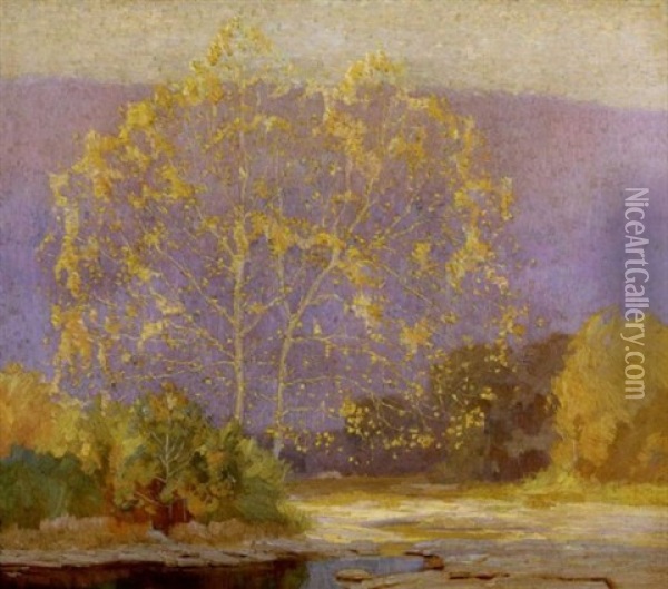 Decorative Sycamores Oil Painting - Carl Rudolph Krafft