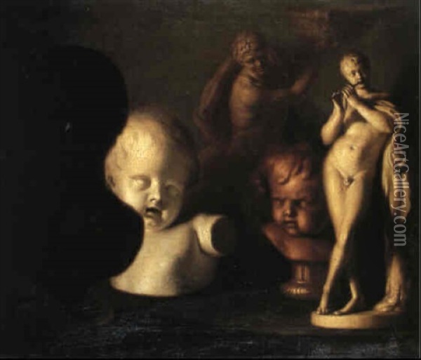 Allegorie Der Schonen Kunste Oil Painting - Balthasar Van Den Bossche
