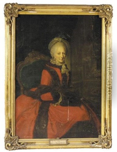 Portrait Of Duchess Phillipine Charlotte Of Brunswick-wolfenbuttel Oil Painting - Anna Rosina Lisiewski