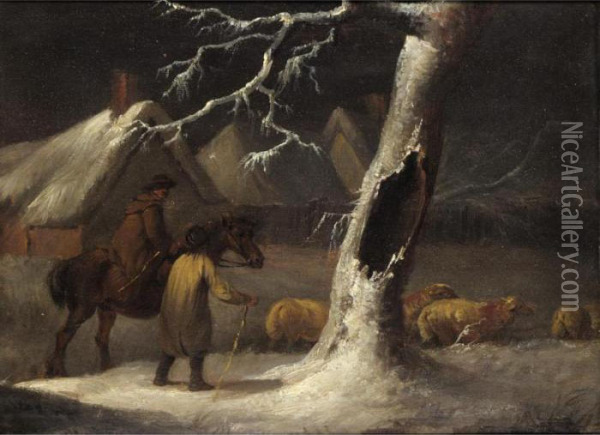 Returning Home Oil Painting - George Morland