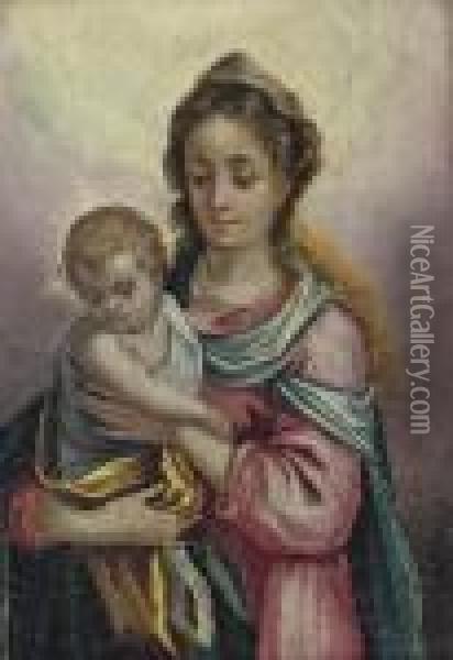 The Madonna And Child Oil Painting - Hans Rottenhammer