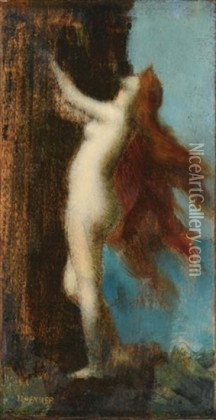 Etude Pour Andromede (study) Oil Painting - Jean Jacques Henner