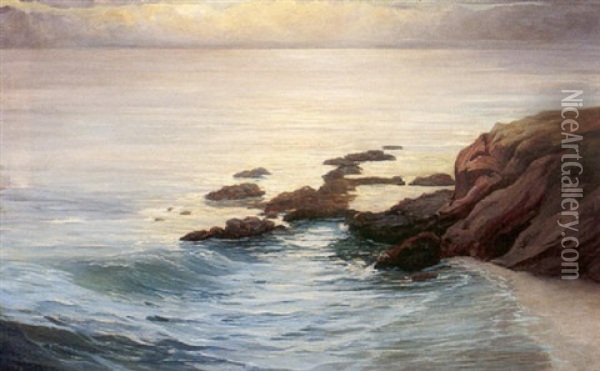 Woods Cove, Laguna Beach, California Oil Painting - Eugene Pierre Franquinet