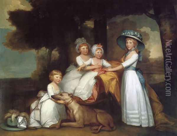 The Children of the Second Duke of Northumberland Oil Painting - Gilbert Stuart